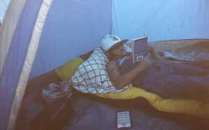 Reading in Tent